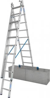 Drabina aluminiowa Krause Stabilo 3x9 szcz. wielofunkcyjna z funkcją na schody (wys. rob. 6,85m)