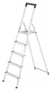 Drabina jednostronna aluminiowa Selekta by HAILO L40 BasicLine 5 stopni (wys. rob. 3,07m)