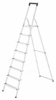 Drabina jednostronna aluminiowa Selekta by HAILO L40 BasicLine 8 stopni (wys. rob. 3,72m)