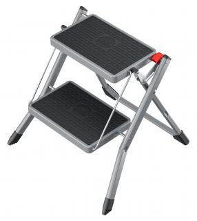 Schodki składane stalowe HAILO MK62 StandardLine 2 st (wys. rob. 2,44m) szare