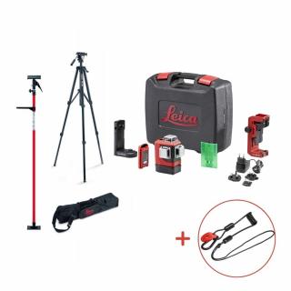 Zielony laser 3-płaszczyznowy Leica Lino L6G + statyw, tyczka