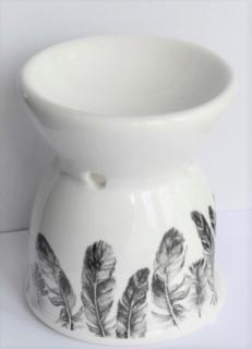 Ceramiczny kominek do wosków i olejków listki