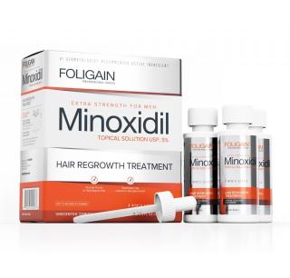 Foligain  Minoxidil 5% łysienie i wypadające włosy 3x60ML WYSYŁKA 19 CZERWCA