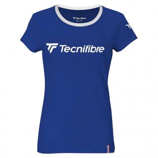 Koszulka tenisowa damska TECNIFIBRE Cotton Tee - royal