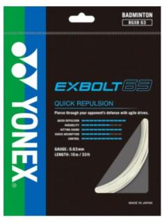 Naciąg do badmintona YONEX Exbolt 63 - biały