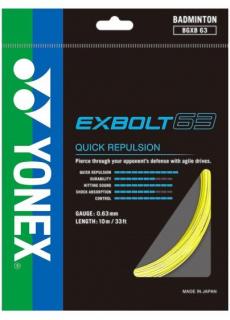 Naciąg do badmintona YONEX Exbolt 63 - żółty