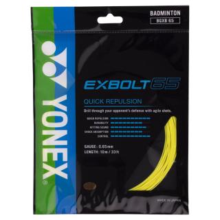 Naciąg do badmintona YONEX Exbolt 65 - żółty
