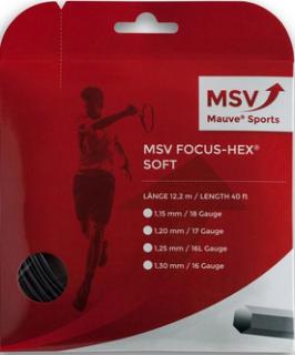 Naciąg tenisowy MSV Focus Hex Soft 12m - czarny