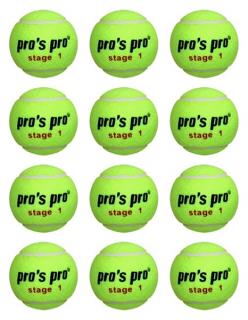 Piłki tenisowe PRO'S PRO Stage 1 Green Junior 12szt.