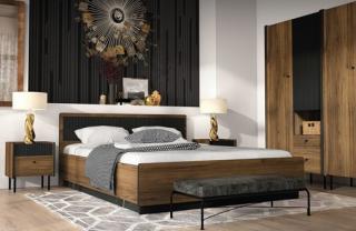 meble PRESTIGO #6 łóżko szafa sypialnia loft ryfle
