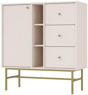 meble TOKYO 824 komoda z szufladami do salonu na nóżkach beż piaskowy N3