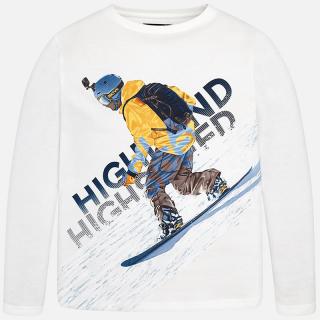 MAYORAL koszulka "snowboard" z długim rękawem dla chłopca