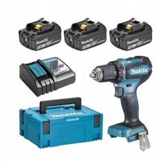 Wiertarko-wkrętarka 18V 3x3ah + ładowarka DDF485RF3J Makita