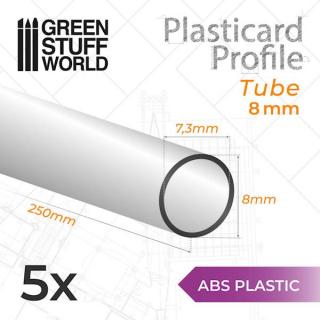 ABS Plasticard - Profile TUBE 8mm