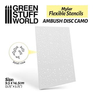 Mylar Flexible Stencils - AMBUSH DISC CAMO (Variou