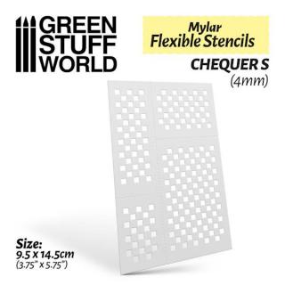 Mylar Flexible Stencils - CHEQUER S (4mm)