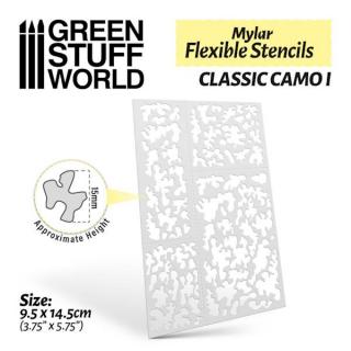 Mylar Flexible Stencils - Classic Camo 1 (15mm ~)