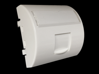 Adapter 45x45 1xRJ45 z klapką przeciwkurzową  ALANTEC