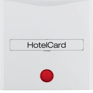 B.X/S.1 Nasadka z nadrukiem i czerwoną soczewką łącznika hotelowego na kartę, biały [10]
