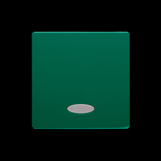 BASIC MODUŁ Klawisz pojedynczy z oczkiem do łączników/przycisków podświetlanych, zielony [20]