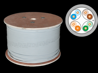 F/FTP kat.6A LSOH 4x2x23AWG Dca 500m