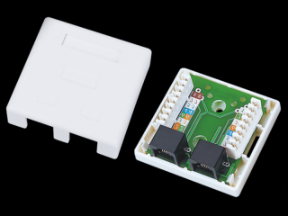Gniazdo natynkowe UTP kat.6 2xRJ45 ALANTEC