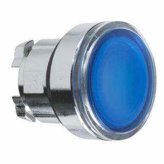 Harmony XB4, Główka przycisku płaskiego z samopowrotem, fi22, LED, niebieska metalowa