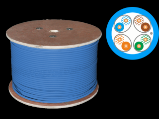 Kabel F/UTP kat.6 LSOH Dca 4x2x23AWG 500m 25 lat gwarancji, badanie jakości laboratorium INTERTEK