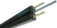 Kabel światłowodowy FTTH 2J, jednomodowy 9/125 LSOH czarny, wzmocnienie FRP, całkowicie dielektryczny, 1000m ALANTEC