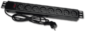 Listwa zasilająca 19" gniazdo 8 x CEE 7/5 wtyk CEE 7/7 z wyłącznikiem ALANTEC