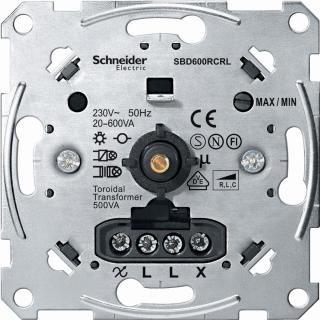 Merten mechanizm ściemniacza obrotowego RL, RC 230V AC  20-600VA