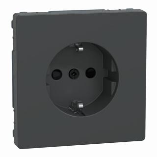 Merten SCHUKO gniazdko elektryczne, przesłona, screwless terminals, anthracite,  System Design