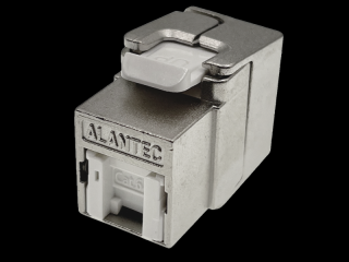 Moduł keystone RJ45 beznarzędziowy STP kat.6 PoE+ ALANTEC Plus - badanie jakości INTERTEK  - PODWYŻSZONE PARAMETRY TRANSMISYJNE