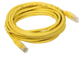 Patch-cord U/UTP kat.5e PVC 1.0m żółty ALANTEC