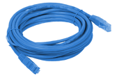 Patch-cord U/UTP kat.5e PVC 5.0m niebieski ALANTEC