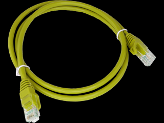 Patch-cord U/UTP kat.6 PVC 0.25m żółty ALANTEC