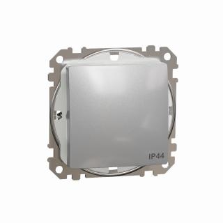 SEDNA DESIGN łącznik 1-biegunowy IP44, srebrne  aluminium