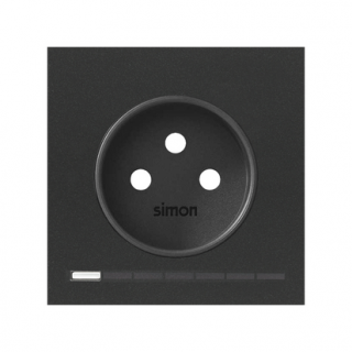 SIMON 100 Panel 1-krotny: iO 1 gniazdo z uziemieniem 2P+Z, czarny mat [1]