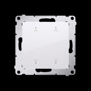 SIMON 54 Łącznik/Przycisk podwójny roletowy elektroniczny, zaciski śrubowe, biały [10]