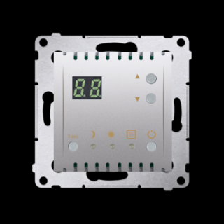 SIMON 54 Regulator temperatury z wyświetlaczem z czujnikiem wewnętrznym, srebrny mat [10]