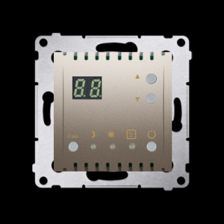 SIMON 54 Regulator temperatury z wyświetlaczem z czujnikiem wewnętrznym, złoty mat [10]