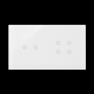 SIMON 54 TOUCH Panel dotykowy 2 moduły - 2 pola dotykowe poziome + 4 pola dotykowe, biała perła [5]
