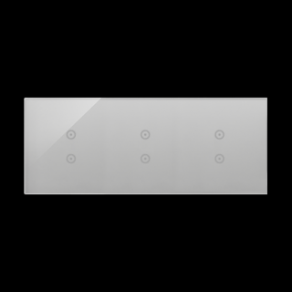 SIMON 54 TOUCH Panel dotykowy 3 moduły - 2 pola dotykowe pionowe + 2 pola dotykowe pionowe + 2 pola dotykowe pionowe, srebrna mgła [5]