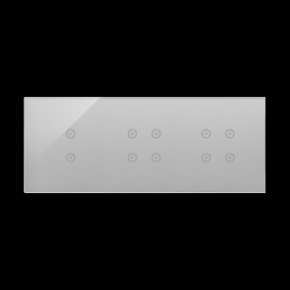 SIMON 54 TOUCH Panel dotykowy 3 moduły - 2 pola dotykowe pionowe + 4 pola dotykowe + 4 pola dotykowe pionowe, srebrna mgła [5]