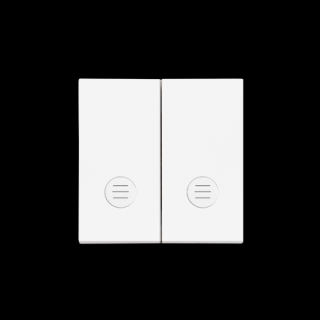 SIMON 55 Klawisz podwójny z oczkami do: SW5L2M, SW6/2L2M, SW7/2L2M, biały mat  [20]