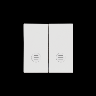SIMON 55 Klawisz podwójny z oczkami do: SW5L2M, SW6/2L2M, SW7/2L2M, jasnoszary mat  [20]