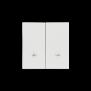 SIMON 55 Klawisz podwójny z piktogramami krzyżowymi do: SW7/2M, SW6/2WM, jasnoszary mat  [20]