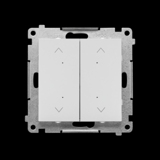 SIMON 55 Łącznik/przycisk roletowy podwójny, elektroniczny, jasnoszary mat  [10]