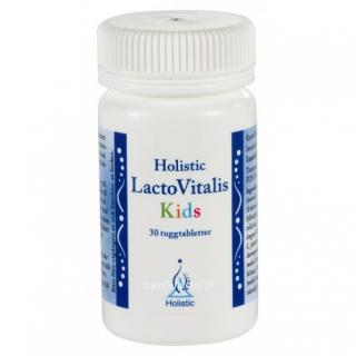 Holistic LactoVitalis Kids probiotyk dla dzieci dobre bakterie fruktooligosacharydy FOS podwójna ochrona flora jelitowa