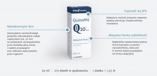 QuinoMit Q10 fluid -  Najbardziej aktywna forma koenzymu Q10 na świecie. Czystość 99,8%.